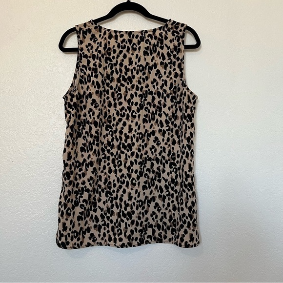 2/$30 Halogen sleeveless top in cheetah print.  SZ L - Picture 6 of 13